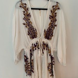 Free People Floral Embroidered Tunic